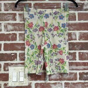 Intimately Free People Womens Floral Mesh Stretchy Biker Shorts EUC Size XS